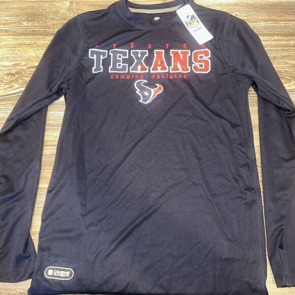 CJ Stroud Houston Texans Mens Small Combine Tee. Long Sleeve. Blue. NWT. Z - Picture 1 of 6